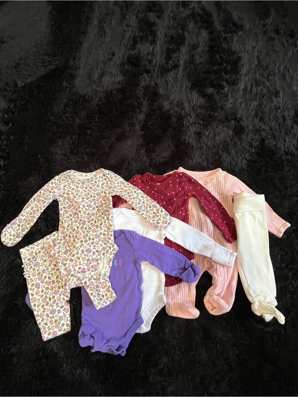 COTTON Newborn Girl PURPLE SO LOVED 7 Piece Bundle. Live Show Listing. $10 start